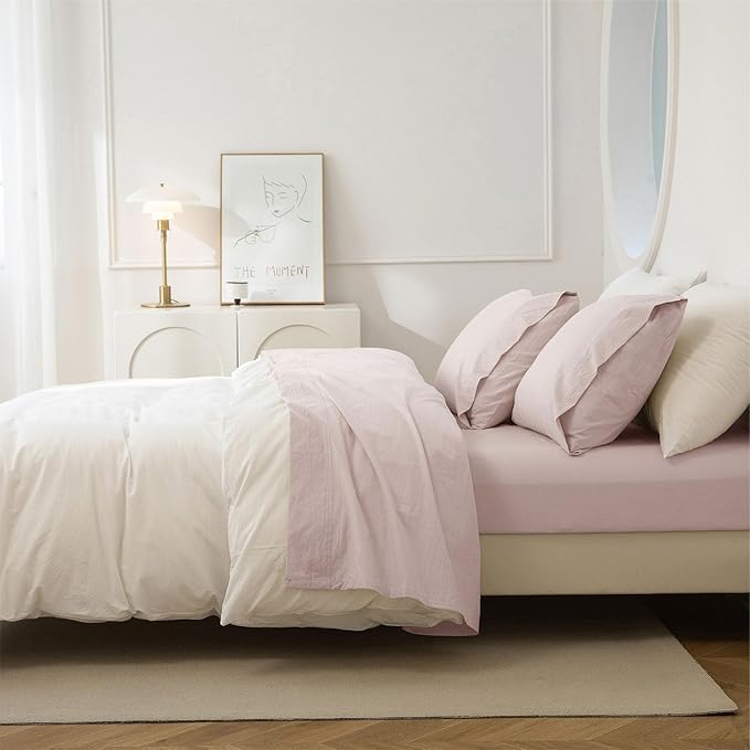 Linen Bed Sheet Set - King - 4 Piece
