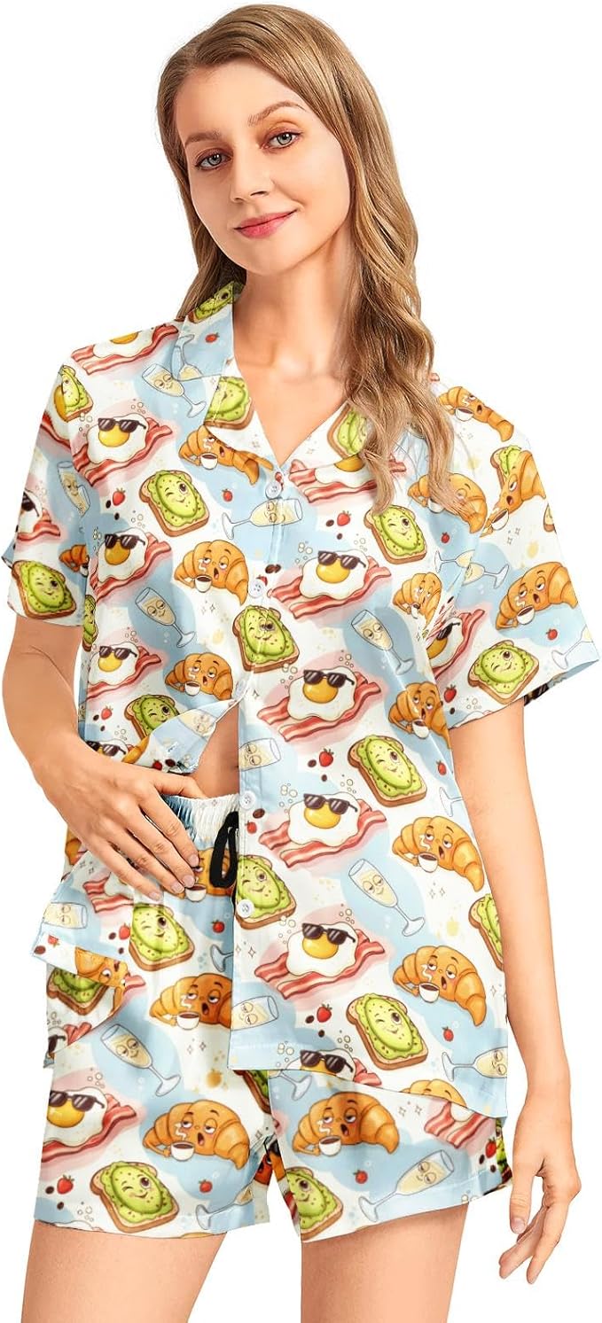 Women's Pajama Set - Short Sleeve - 2 Piece