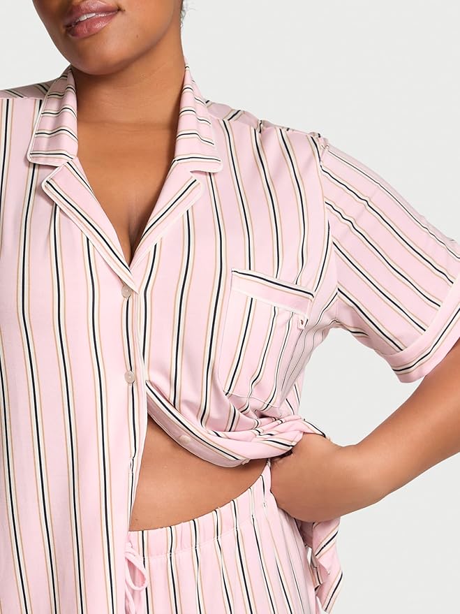 Women's Shorts Pajama Set - Short Sleeve - 2 Piece