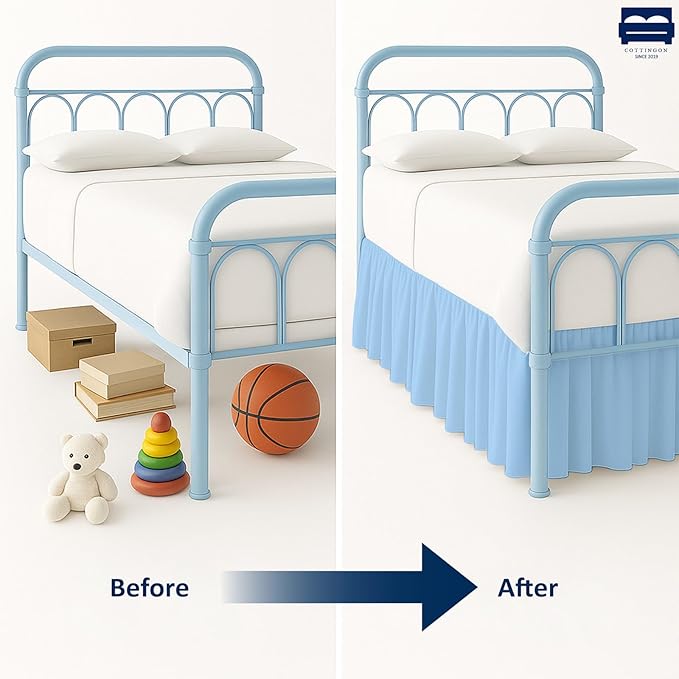 Microfiber Bed Skirt - King - 12 in Drop