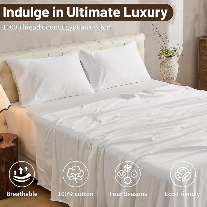 Bed Sheet Set - King - 16 in Deep Pocket - 4 Piece
