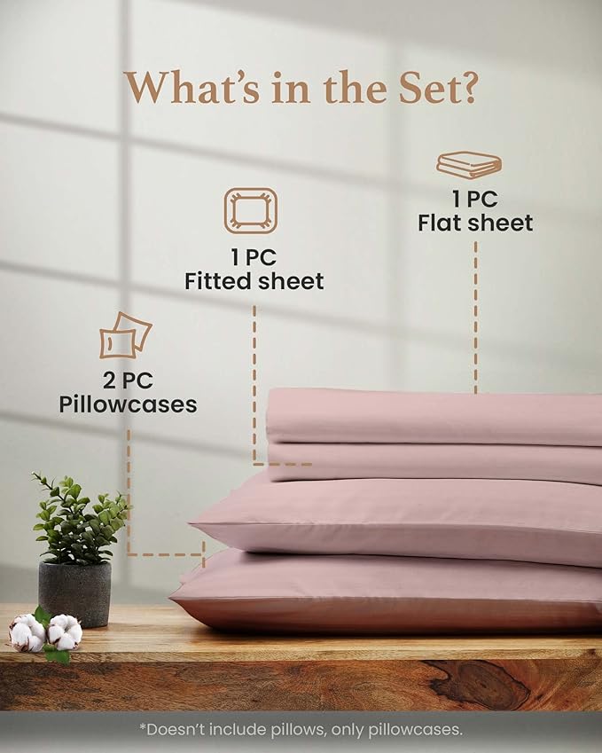 Bed Sheet Set - Twin - 16 in Deep Pocket - 4 Piece
