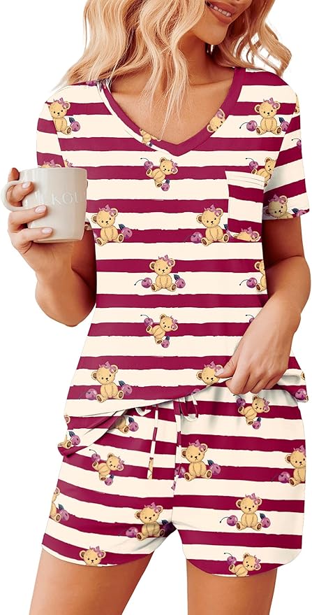 Women's Pajama Set - Short Sleeve - 2 Piece