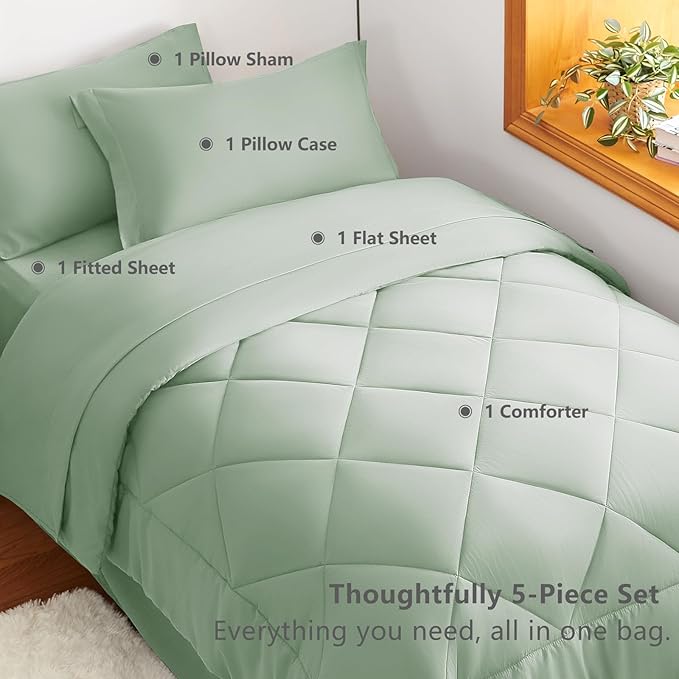 Down Alternative Comforter Set - Twin - 5 Piece