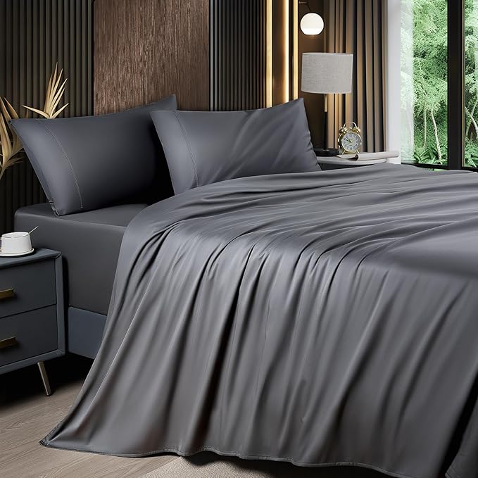 Bamboo Cooling Bed Sheet Set - California King - 4 Piece