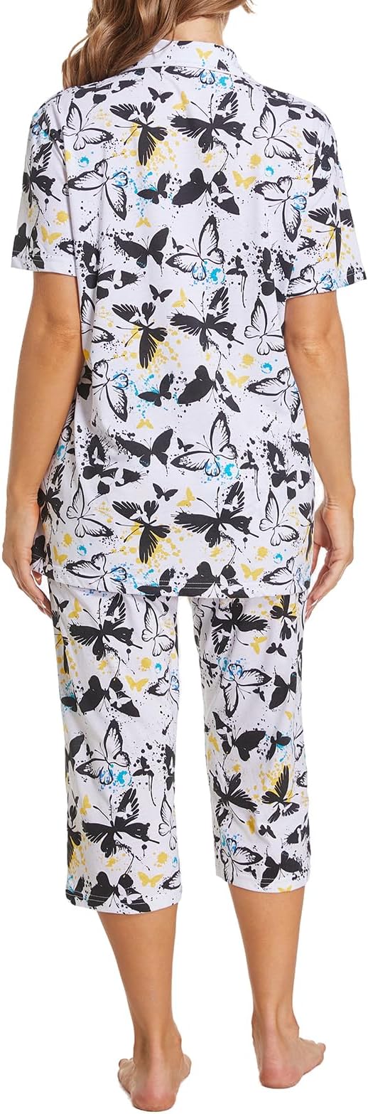 Capri Pajama Set - Short Sleeve - 2 Piece