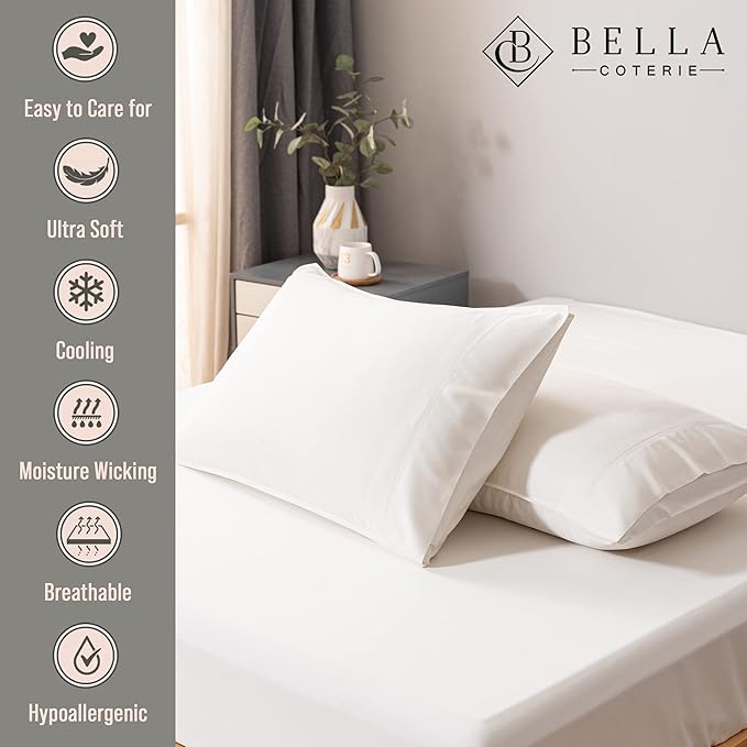 Bamboo Cooling Pillowcase Set - Queen - 2 Piece
