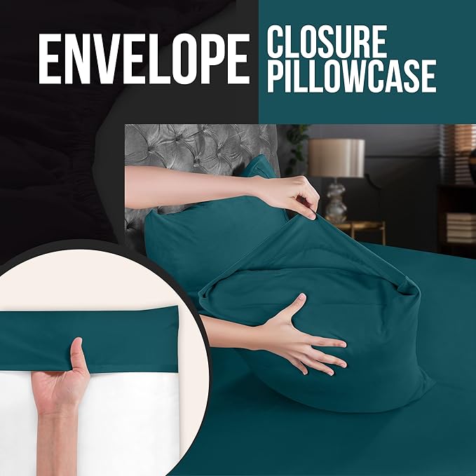 Microfiber Pillowcase Set - Queen - 20 x 30 in - 4 Pack