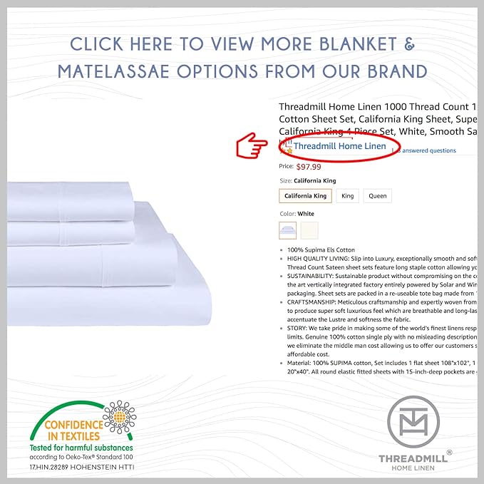 100% Cotton Bed Sheet Set - Standard - 2 Piece