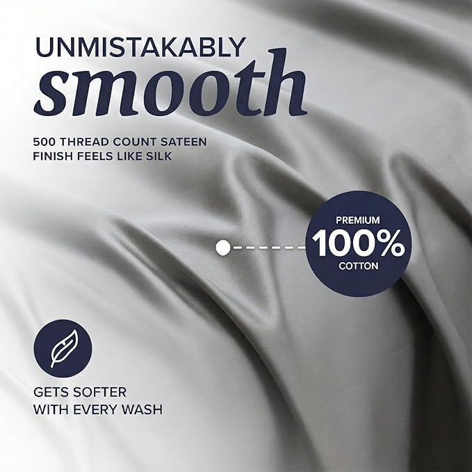 100% Cotton Bed Sheet Set - Twin XL - 3 Piece