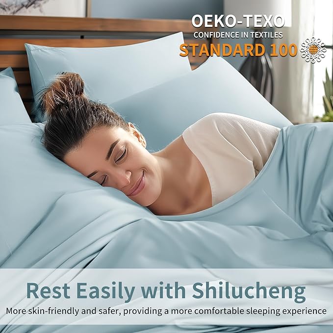 Bamboo Cooling Bed Sheet Set - King - 6 Piece