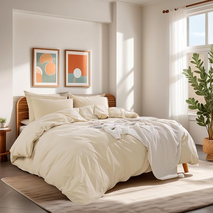Linen Duvet Cover Set - King - 3 Piece