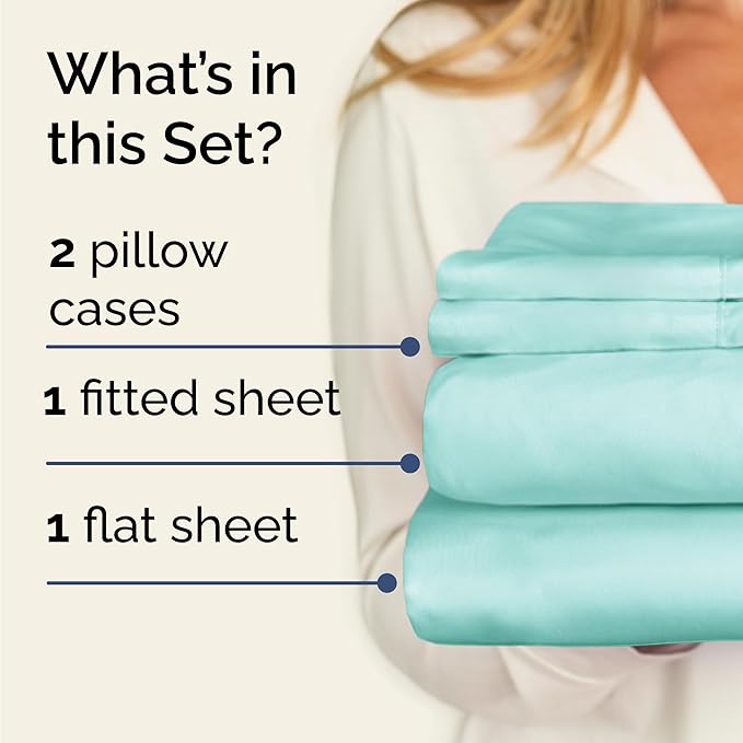 Cooling Bed Sheet Set - Twin - 16 in Deep Pocket - 4 Piece