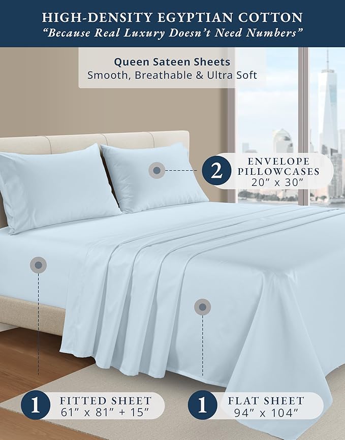 Linen Bed Sheet Set - Queen