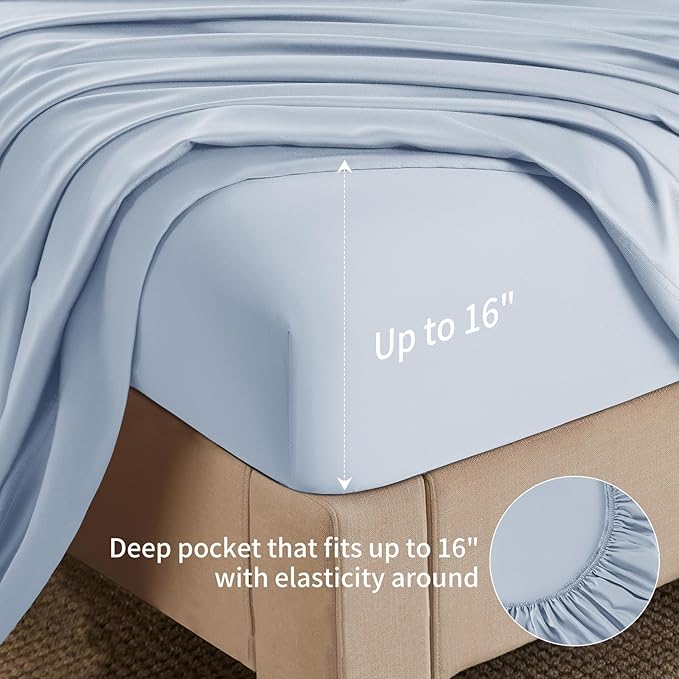 Bamboo Cooling Bed Sheet Set - King - 6 Piece