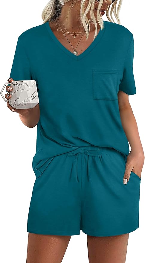 Women's Pajama Set - Short Sleeve - 2 Piece