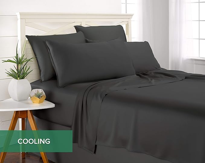 Bamboo Cooling Bed Sheet Set - King - 4 Piece