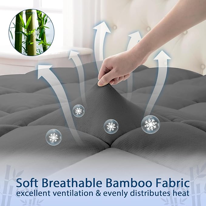 Bamboo Cooling Mattress Topper - Twin XL