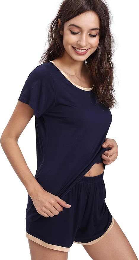 Bamboo Shorts Pajama Set - Short Sleeve - 2 Piece