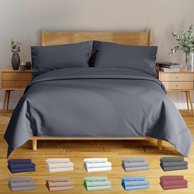 Bamboo Cooling Bed Sheet Set - California King - 4 Piece