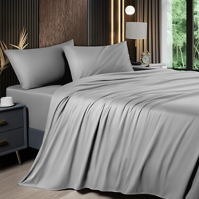 Bamboo Cooling Bed Sheet Set - Queen - 4 Piece