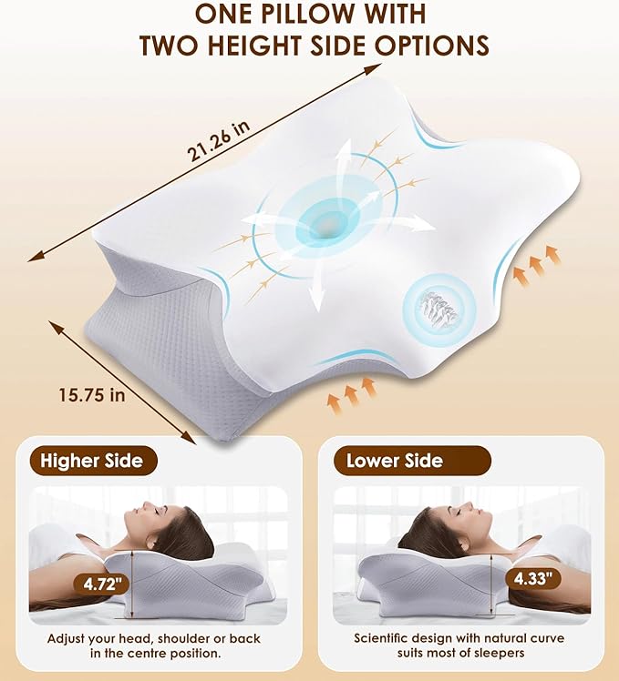 Memory Foam Cooling Bed Pillow