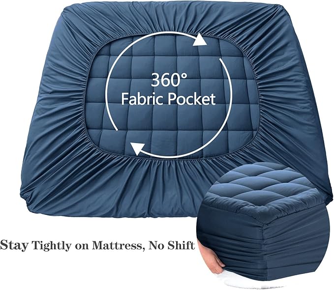 Cooling Mattress Pad - California King - 72 x 84 in - 21 in Deep Pocket