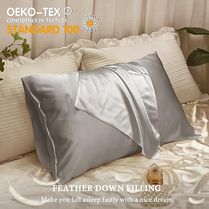Satin Cooling Bed Pillow - Standard