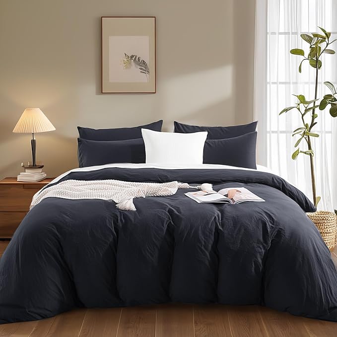 Linen Duvet Cover Set - King - 3 Piece
