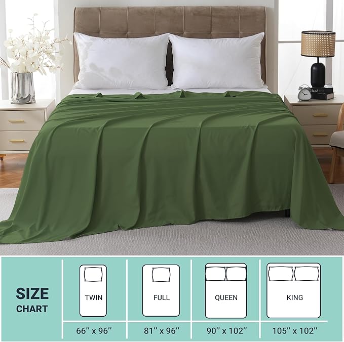 Microfiber Hypoallergenic Flat Sheet - 6 Pack