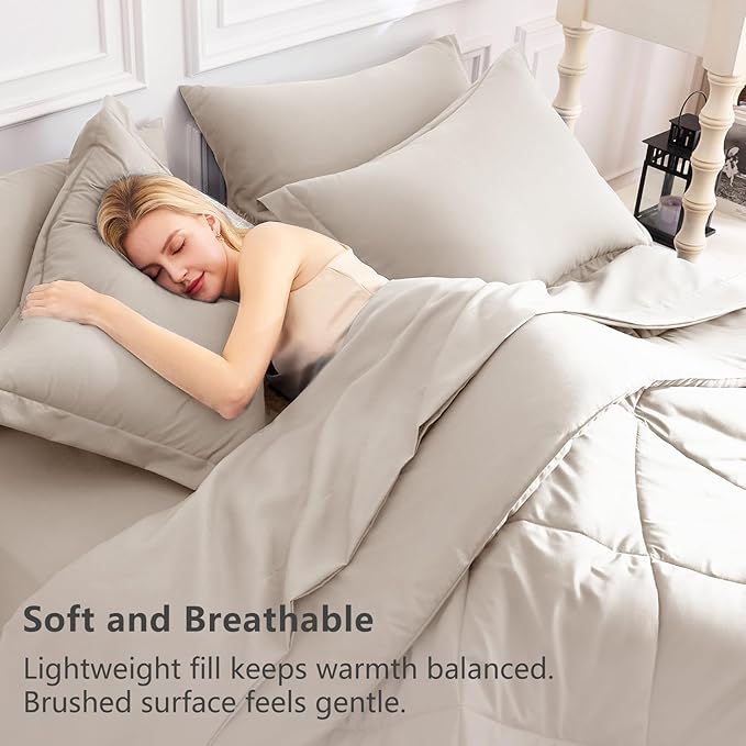 Linen Comforter Set - Full - 7 Piece