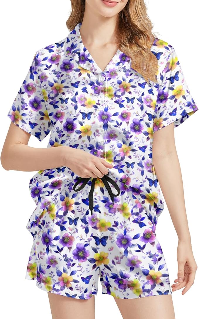 Women's Pajama Set - Short Sleeve - 2 Piece