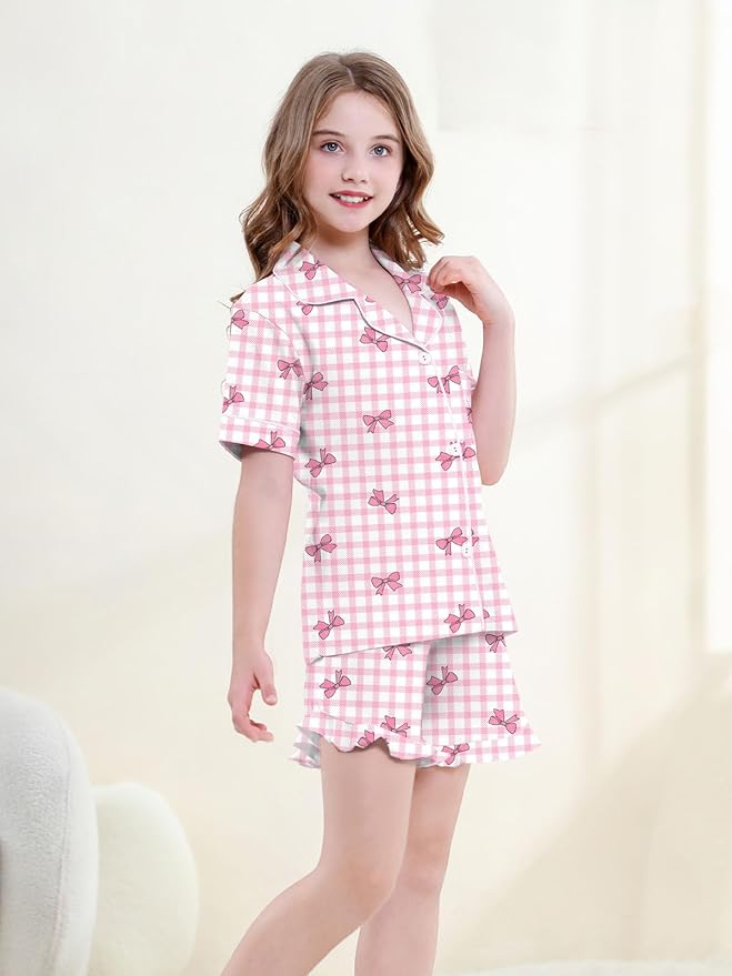 100% Cotton Shorts Pajama Set - Short Sleeve - 2 Piece