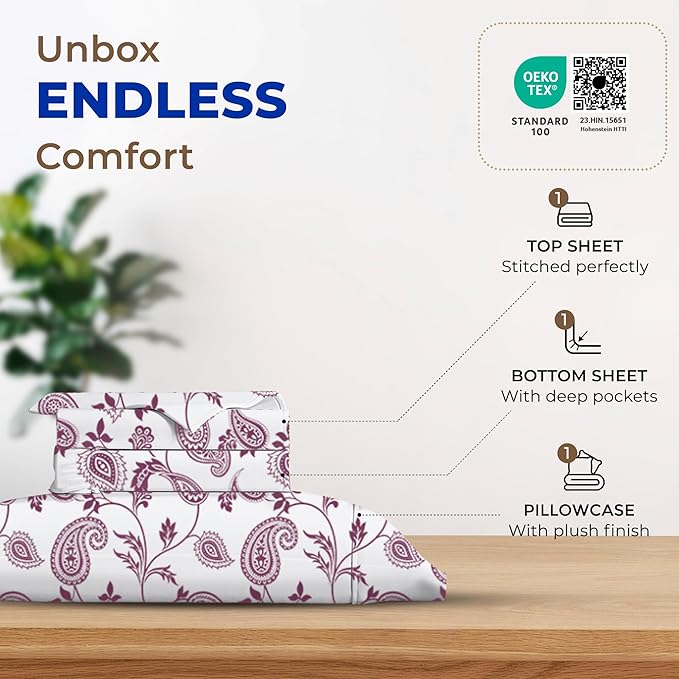 Cooling Bed Sheet Set - Twin XL - 16 in Deep Pocket - 3 Piece