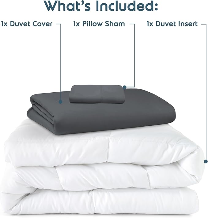 Down Alternative Duvet Cover Set - Twin - 3 Piece