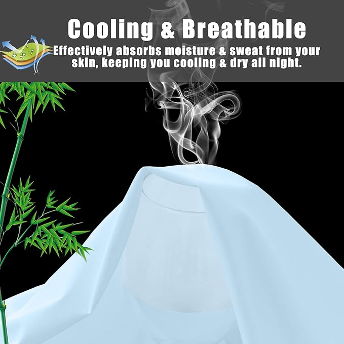Bamboo Cooling Pillowcase Set - Queen - 20 x 30 in - 2 Pack - 2 Piece