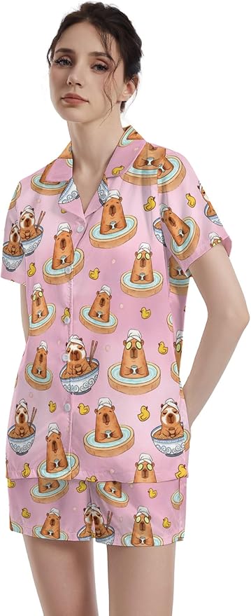 Women's Pajama Set - Short Sleeve - 2 Piece