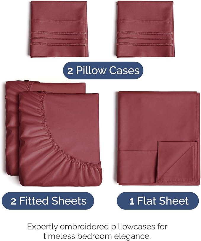 Cooling Bed Sheet Set - Split King - 5 Piece
