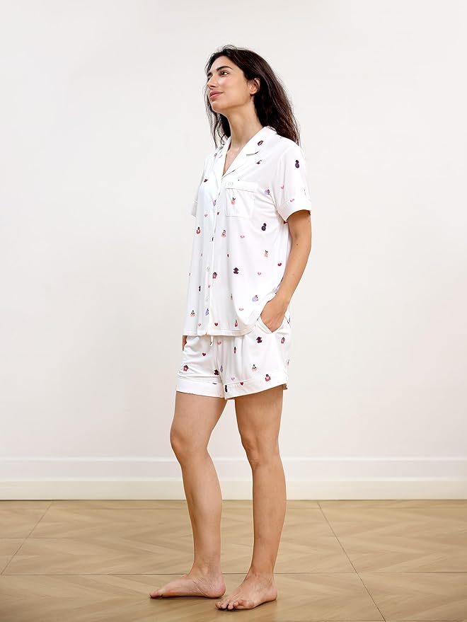 Women's Bamboo Pajama Set - Short Sleeve - 2 Piece