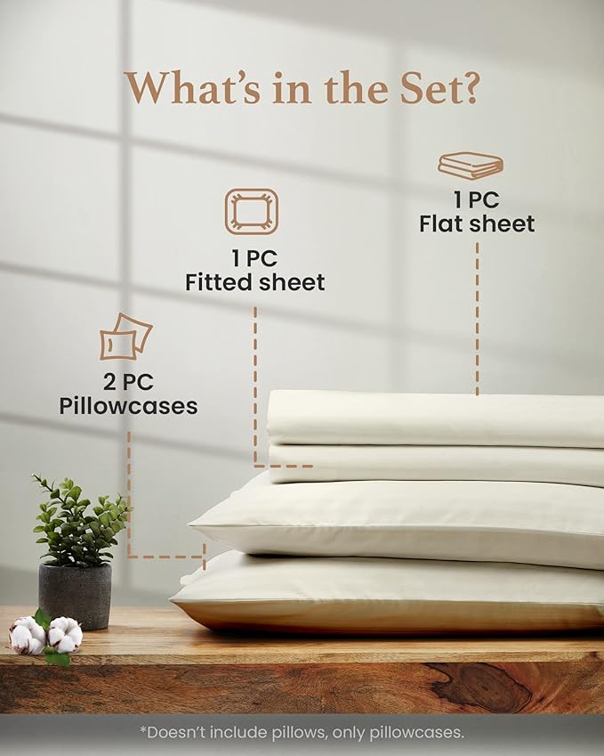 Bed Sheet Set - California King - 16 in Deep Pocket - 4 Piece