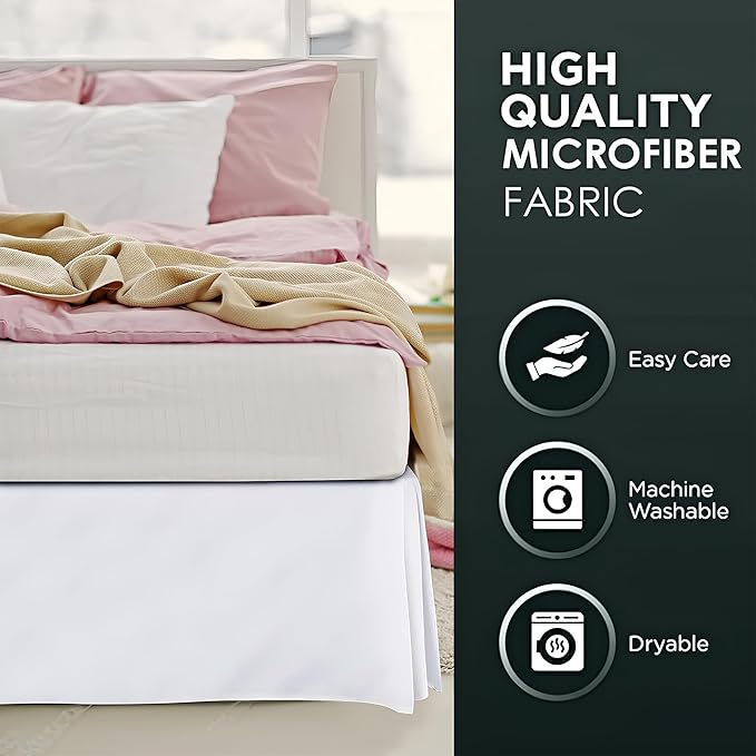 Microfiber Bed Skirt - King - 18 in Drop