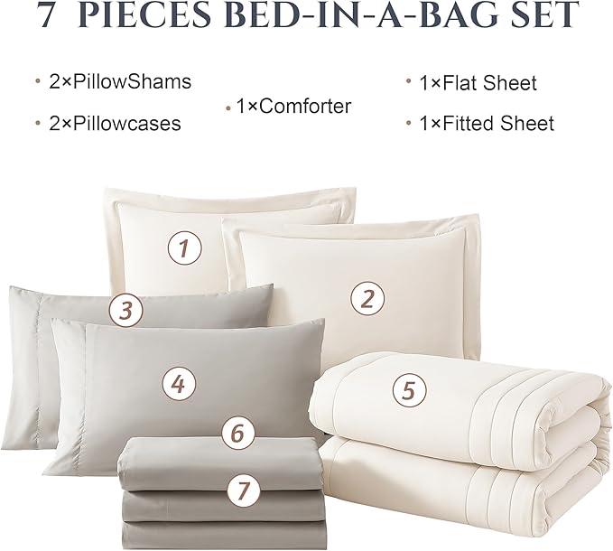 Comforter Set - King - 7 Piece