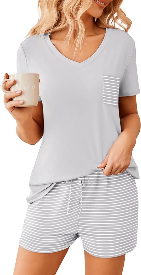Women's Pajama Set - Short Sleeve - 2 Piece