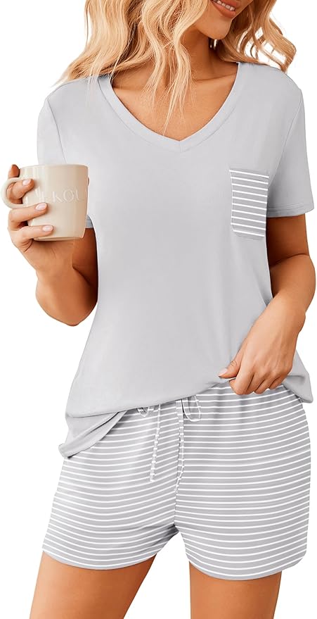 Women's Pajama Set - Short Sleeve - 2 Piece