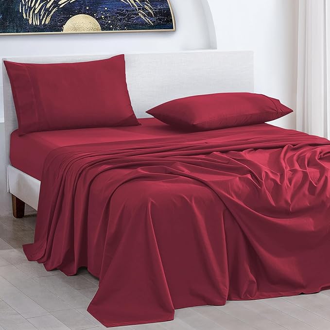Bed Sheet Set - Queen - 16 in Deep Pocket - 4 Piece