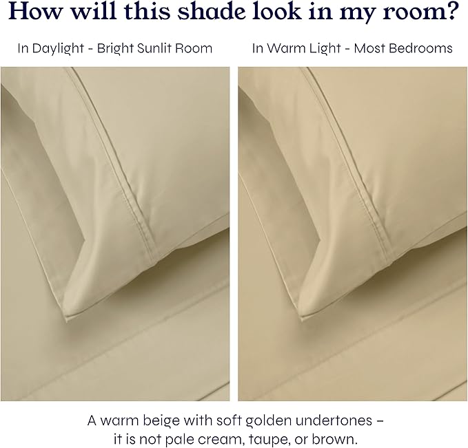 100% Cotton Bed Sheet Set - Queen - 6 Piece