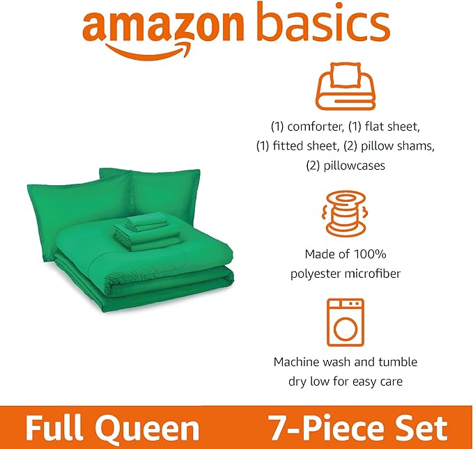 Microfiber Comforter Set - Queen - 7 Piece