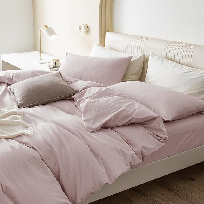 Linen Duvet Cover Set - Queen - 90 x 90 in - 3 Piece