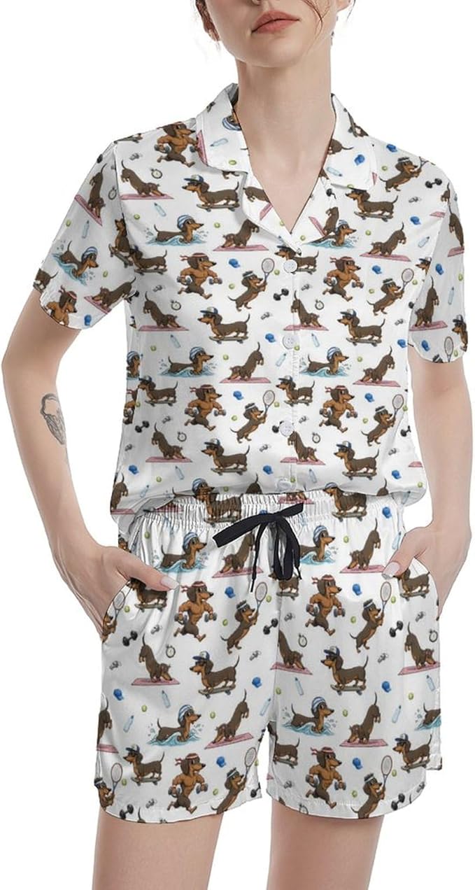Women's Pajama Set - Short Sleeve - 2 Piece