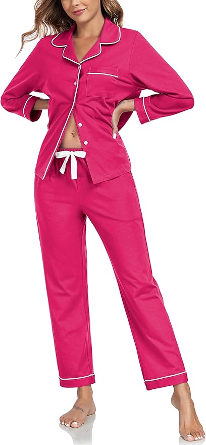 100% Cotton Pants Pajama Set - Long Sleeve - 2 Piece